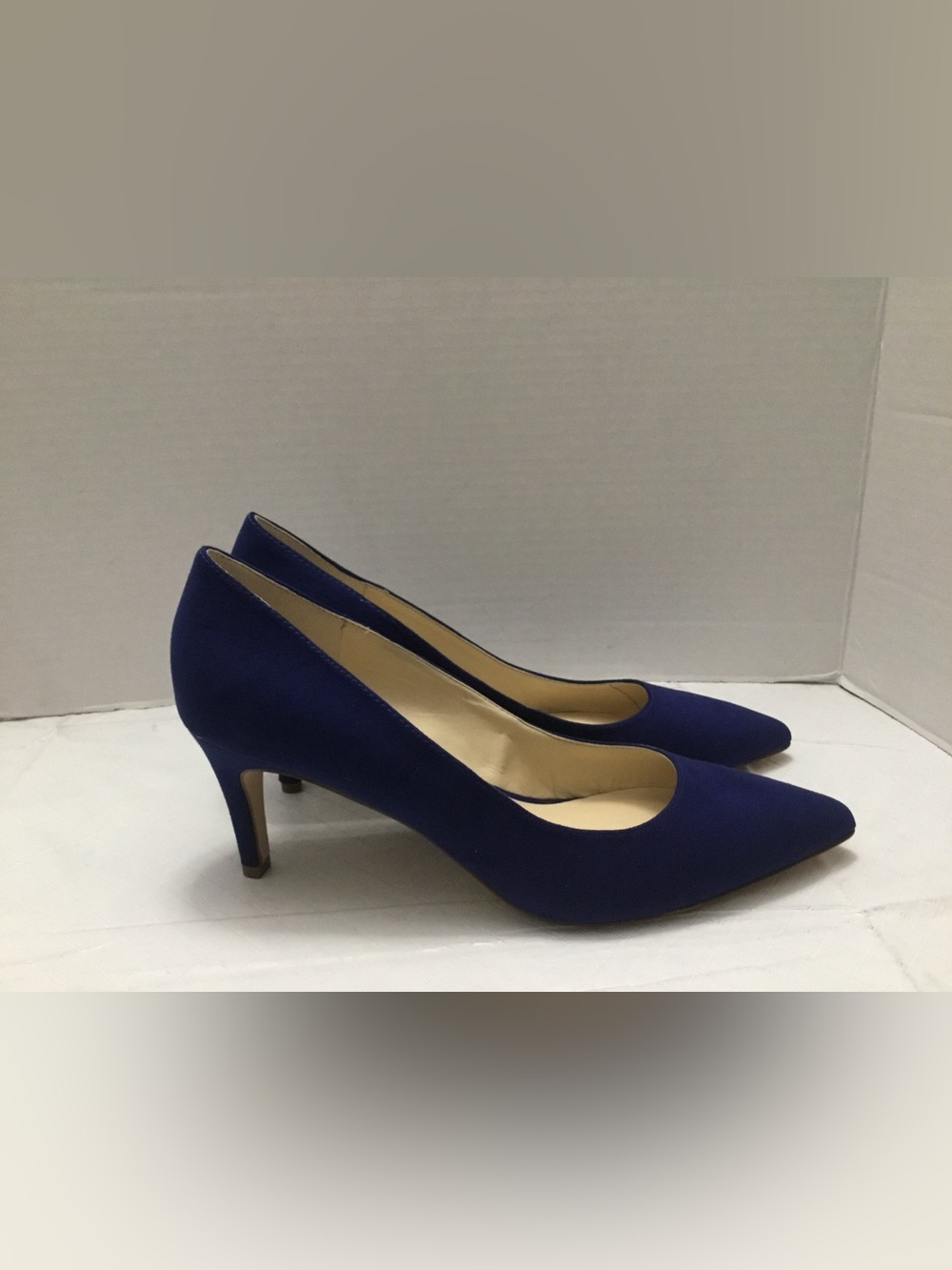 Nine West Royal Blue Pointed Toe Pumps Stiletto Heel Size 7.5 Like New - Picture 3 of 12